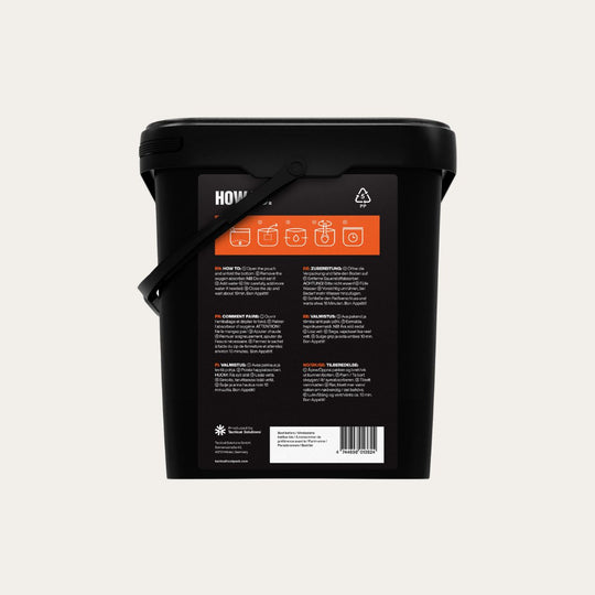 Weekpack Juliett – vegane Wochenration im Eimer