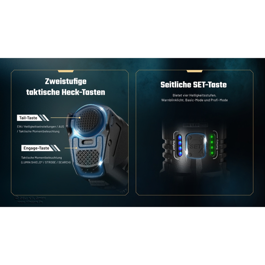 Taktische Taschenlampe P27iX - 5000 Lumen - inkl. Akku