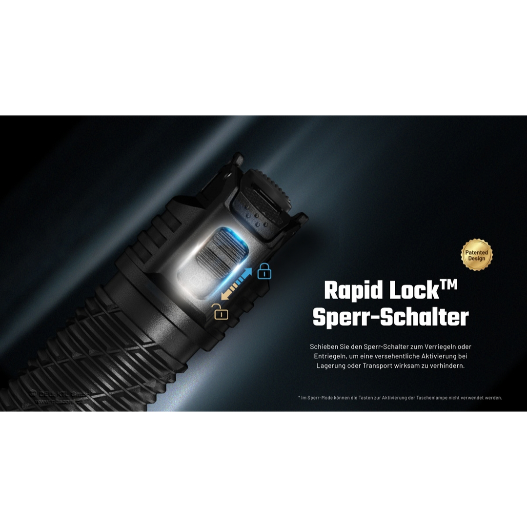 Taktische Taschenlampe P27iX - 5000 Lumen - inkl. Akku