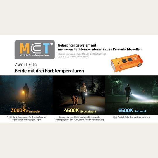 Ultraleichte USB-C Schlüsselanhänger-Taschenlampe - 720 Lumen - Schwarz - TIP3