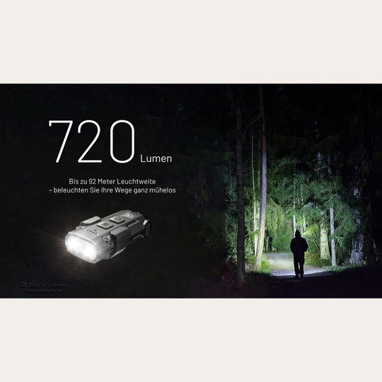 Ultraleichte USB-C Schlüsselanhänger-Taschenlampe - 720 Lumen - Schwarz - TIP3