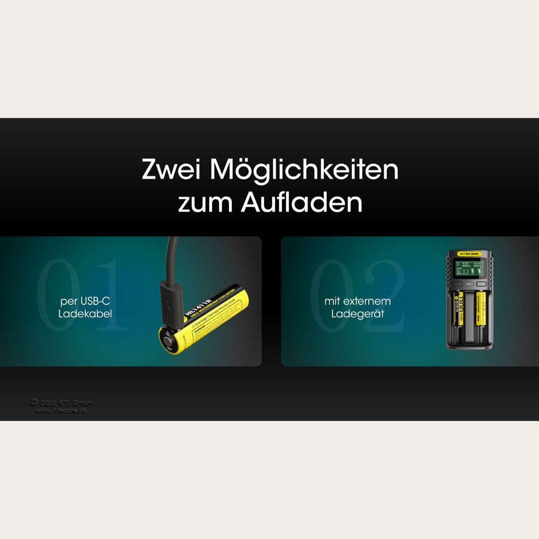 Li-Ion Akku mit USB-C-Anschluss NL1411R - 1100mAh