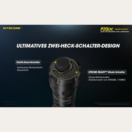 taktische LED-Taschenlampe P20iX inkl. Akku - 4000 Lumen