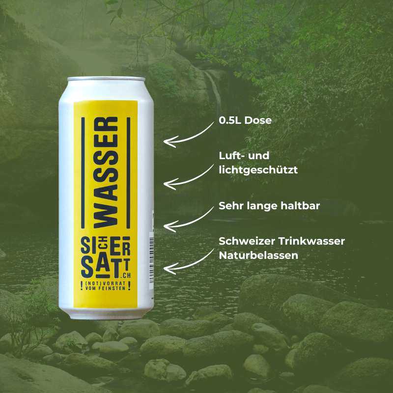 48 Dosen à 0.5L Trinkwasser